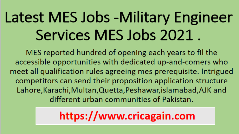 Latest MES Jobs -Military Engineer Services MES Jobs 2021