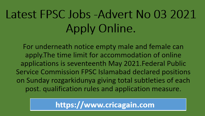 Latest FPSC Jobs