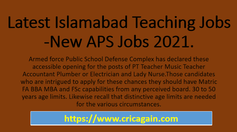 Latest Islamabad Teaching Jobs