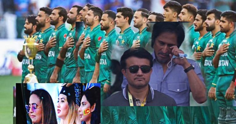 ایشیا کپ فائنل،قومی ترانہ کے وقت رمیز راجہ کے ساتھ ساروگنگولی بھی موجود