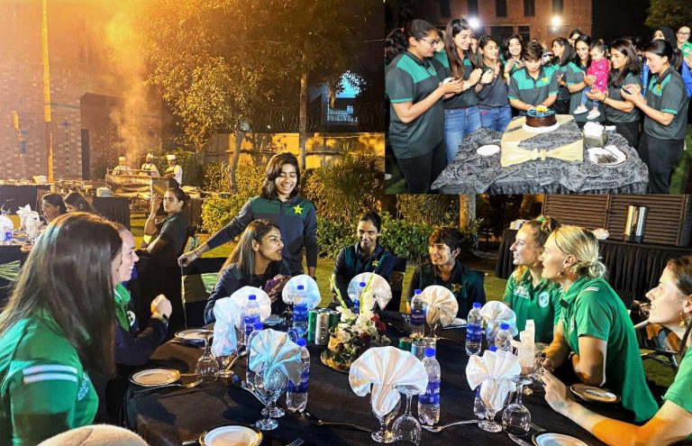پاکستان اور آئرلینڈ ویمنز ٹیمیں کس کے لئے کیک تقریب سجارہیں