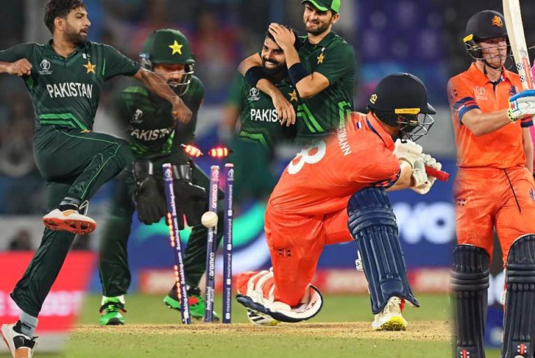 کرکٹ ورلڈکپ 2023،پاکستان نے پہلا میچ ہارنے کی روایت بدل دی،ہالینڈ کو شکست