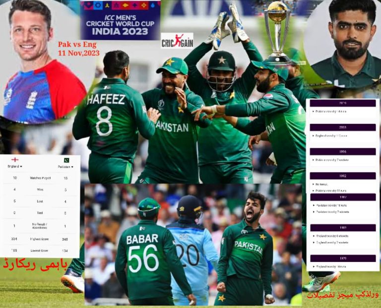 پاکستان بمقابلہ انگلینڈ،کرکٹ ورلڈکپ کی 20 سالہ روایت کس کی فتح بتارہی،10 میچزکی تاریخ