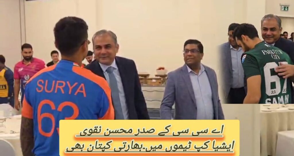 محسن نقوی کی دئبی انٹرنیشنل کرکٹ سٹیڈیم آمد