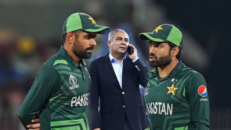 نقوی کے غلط فیصلے،رضوان ریٹائرمنٹ کی طرف،بابر اعظم بھی بڑے فیصلہ پر مجبور،بریکنگ نیوز نقوی کے غلط فیصلے،رضوان ریٹائرمنٹ کی طرف،بابر اعظم بھی بڑے فیصلہ پر مجبور،بریکنگ نیوز